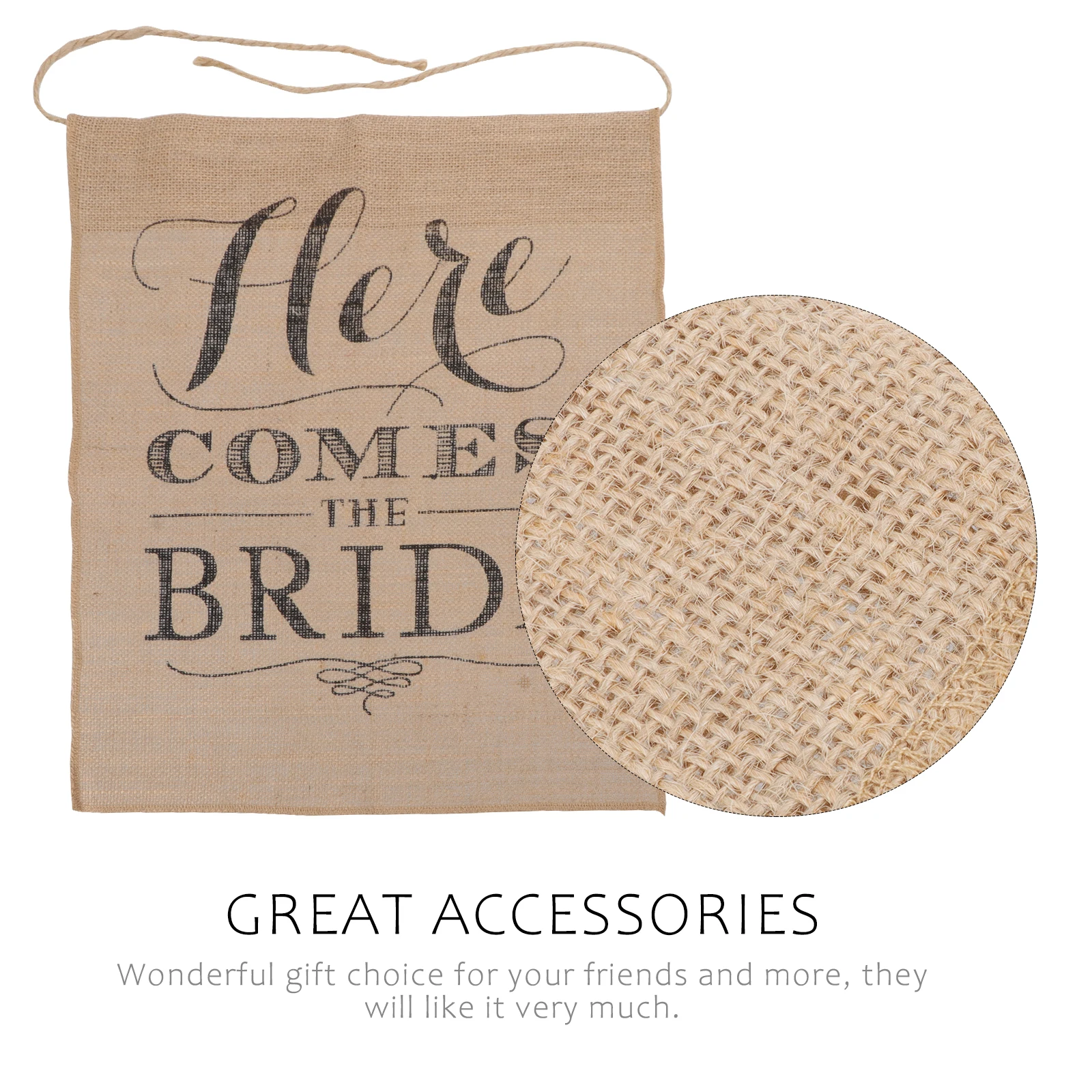 

1pc Garden Flag Wedding Printed Bunting Linen Outdoor Yard Lawn Decorative Flag For Photography Backyard Celebration Event