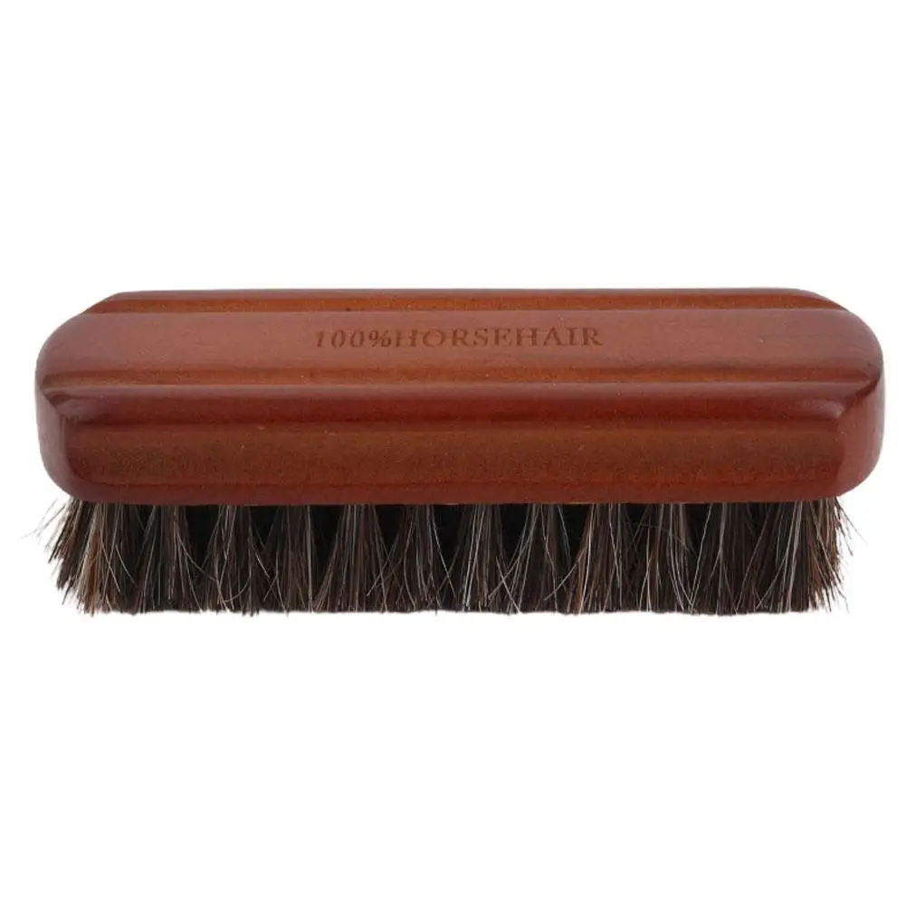 Genuine Horsehair Wooden Brush Car Detailing Polishing Buffing Brush Soft Horsehair Leather Brush Multifunctional Cleaning Tools