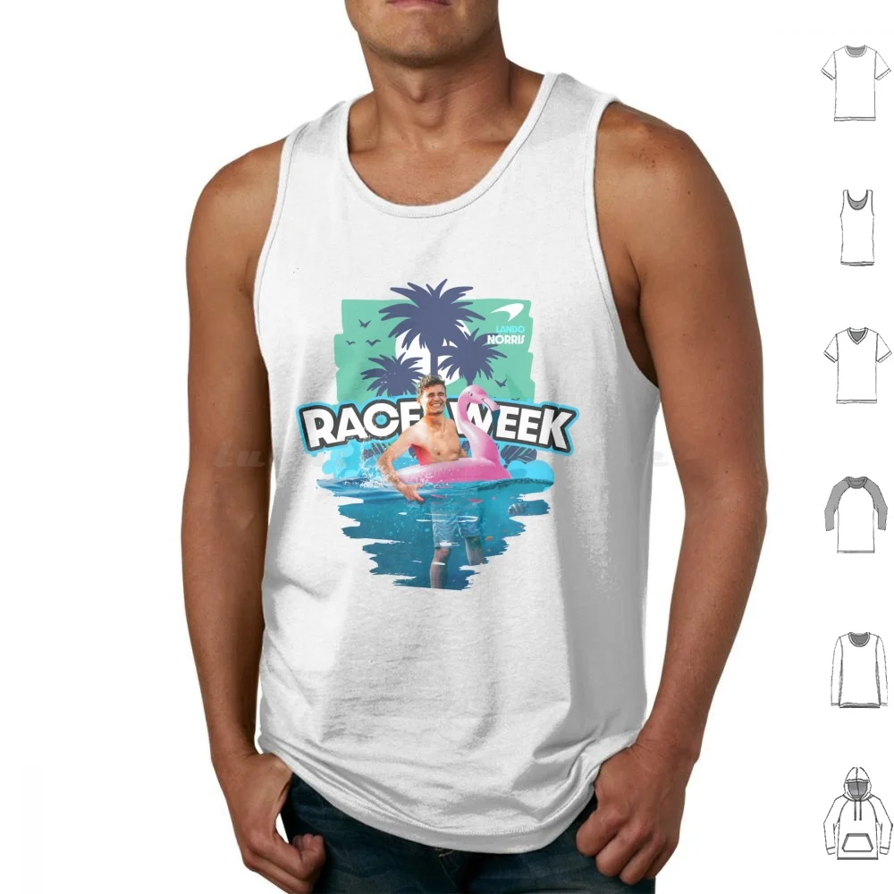 Lando Norris Race Week Tank Tops Print Cotton Lando Norris Race Week Miami Colorful Design Norris Norris Design Winner