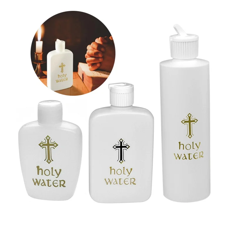 1/2/3Pcs 60ml/250ml Creative Jesus Cross Pattern Holy Water Bottle Sturdy Portable Durable Prime Church Holy Water Bottle