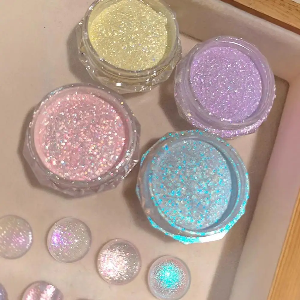 Poudre à ongles à paillettes pour chat, eau légère violette, fournitures magnétiques pour manucure, bricolage, poussière pour Nail Art, Pigment pour ongles Y3J5