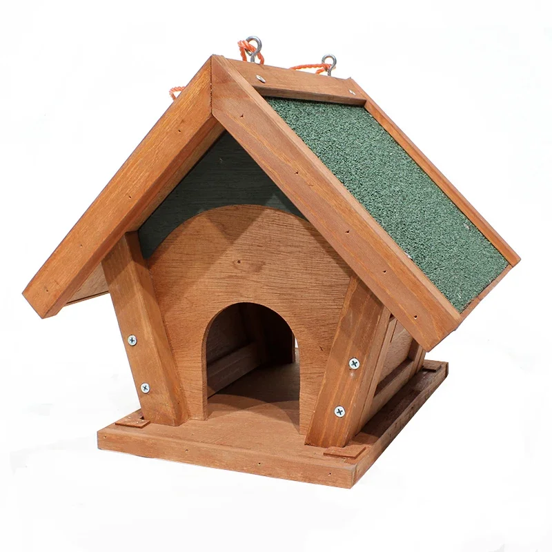 

Solid wood outdoor nest bird feeder pigeon sparrow bird feeder feed box bird cage balcony villa park forest