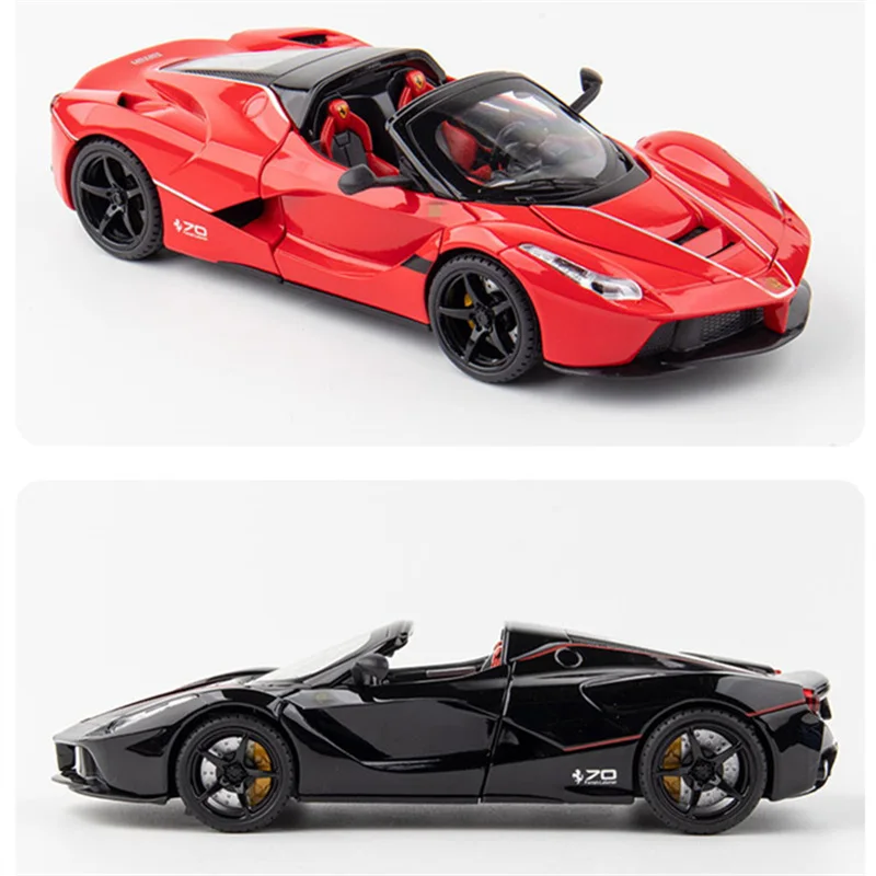 1:24 Ferraris Laferrari Alloy Open Sports Car Model Diecasts & Toy Vehicles Metal Toy Car Model Simulation Sound Light Gift