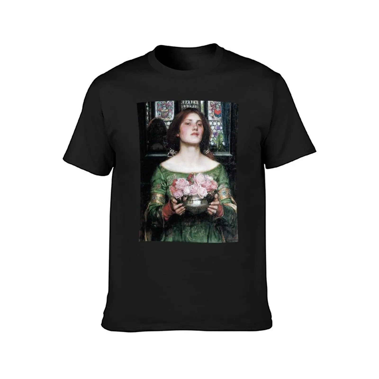 Gather Ye Rosebuds While Ye May, 1908 John William Waterhouse T-Shirt boys animal print tees heavy weight t shirts for men