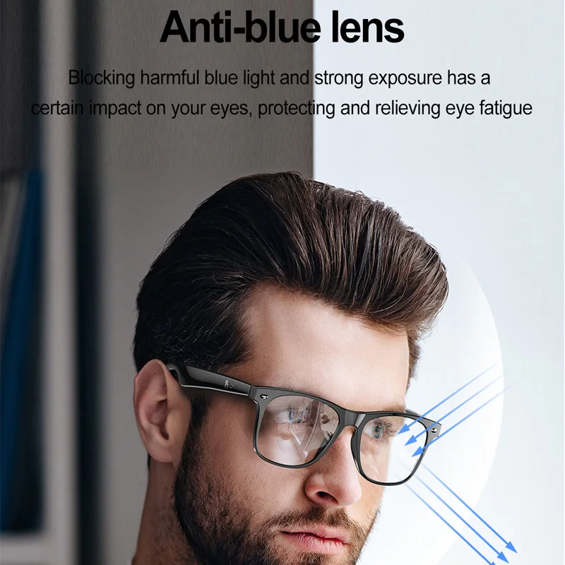 Gfordt Smart Glasses 134, online taal AI automatische dialoogvertaling Bluetooth-bril met luidspreker, sport-UV-bescherming