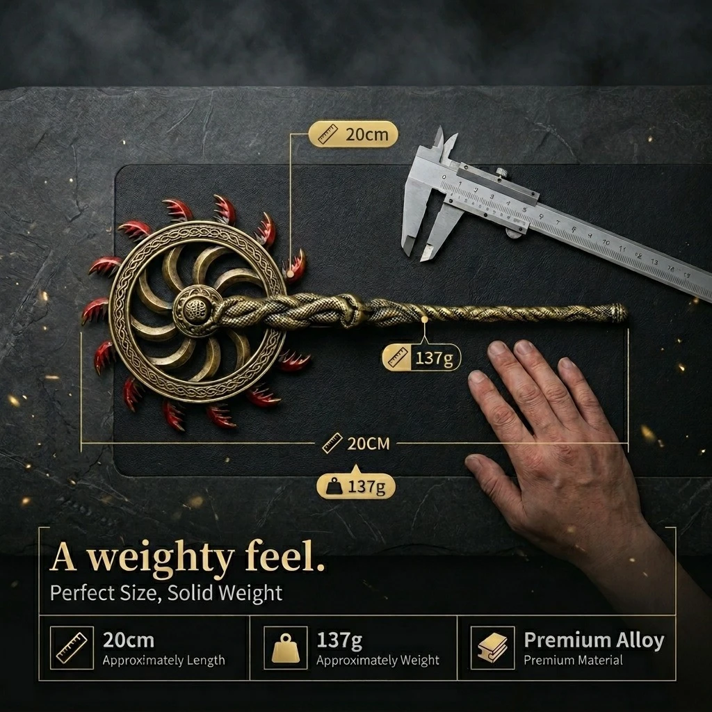 20cm Eldenn Ghiza’s Wheel weapons model Replica Prop Dark Fantasy Collectible Medieval Cosplay Display Gamer Birthday gift Decor