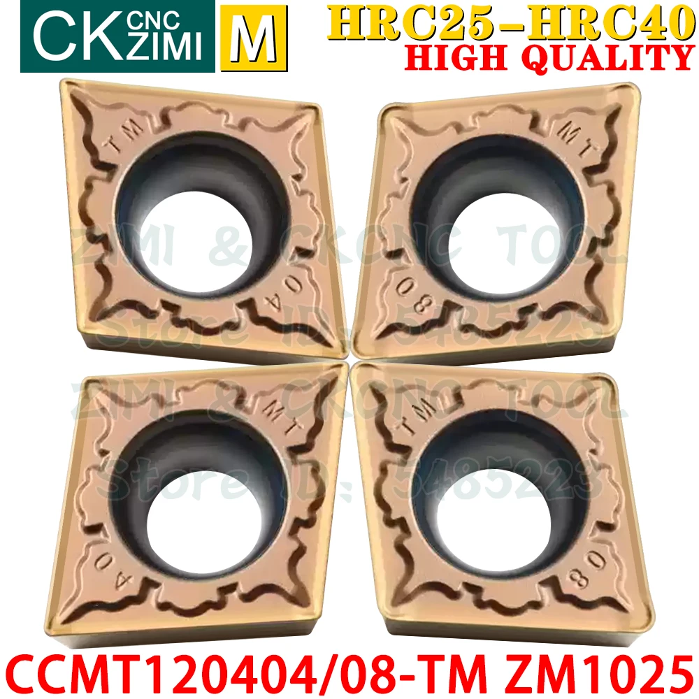 

CCMT120404-TM CCMT120408-TM ZM1025 Carbide Inserts External Internal Turning Inserts Tool CCMT 1204 CNC Metal Lathe Cutter Tools