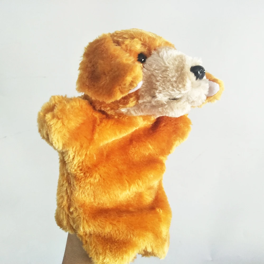 Presente de pelúcia macio cão inteligente crianças fantoche de mão brinquedo de pelúcia