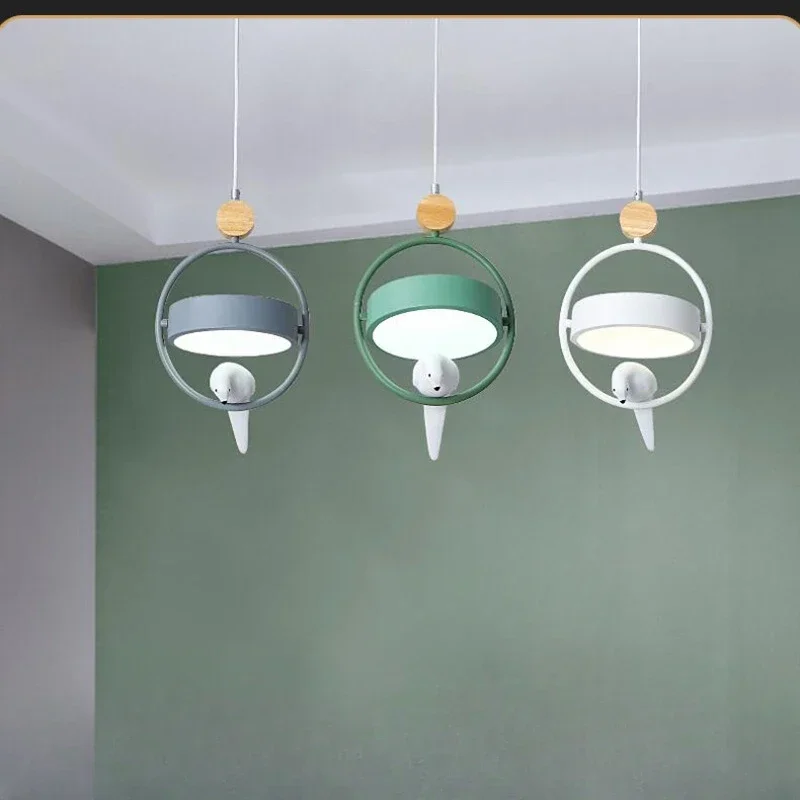 

Nordic Modern Simple Restaurant Cafe Milk Tea Shop Bar Macaron Bird Chandelier
