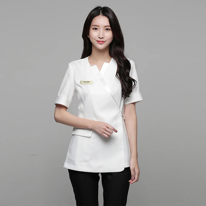 الزي التجميلي لصالونات التجميل الكورية، زي العمل المألوف، مركز الرعاية الصحية، سبا نسائي، فني أنيق، مجموعة احترافية