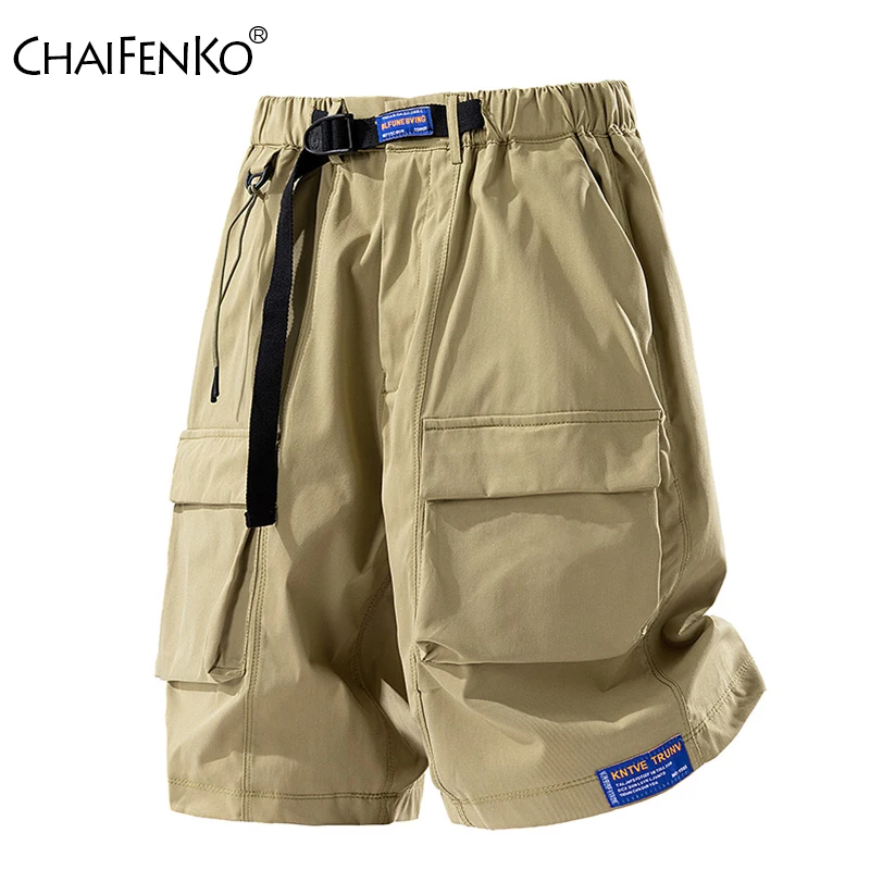 New Breathable Quick Drying Men Sports Shorts Summer Loose Fashion Versatile Casual Shorts Outdoor Solid Comfort Cargo Shorts