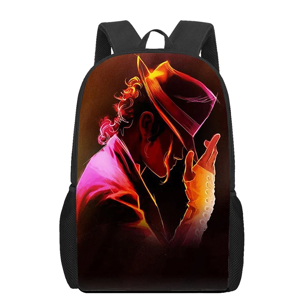 

Michael Jackson Kids School Bags 3D Printed Book Bag Men 16 Inch Backpack For Teen Boys Kindergarten Bagpack Children Mochila