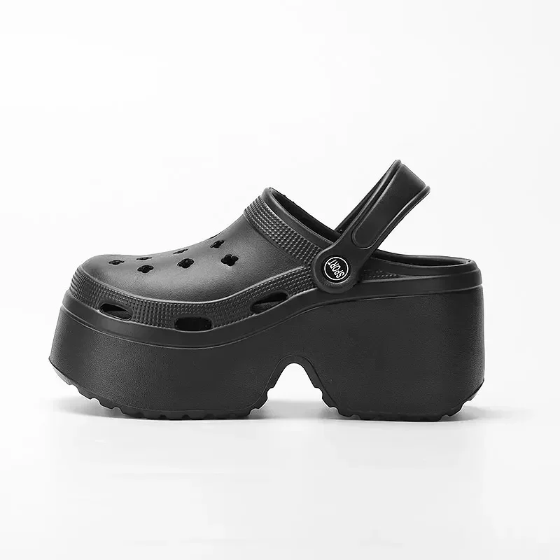 Thick Sole Wedges Garden Shoes for Women 2024 Summer Waterproof Chunky Platform Beach Sandals Woman Clogs Eva Outdoor Slippers image 4
