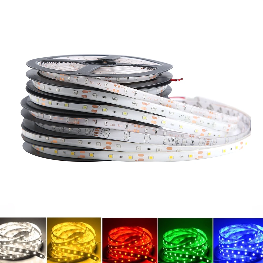 12V Bike Led Strip Light Waterproof SMD 2835 1 - 5M 60LED/M Car RGB 12 V Volt Led Light Stripe Tape Lamp Diode TV Backlight