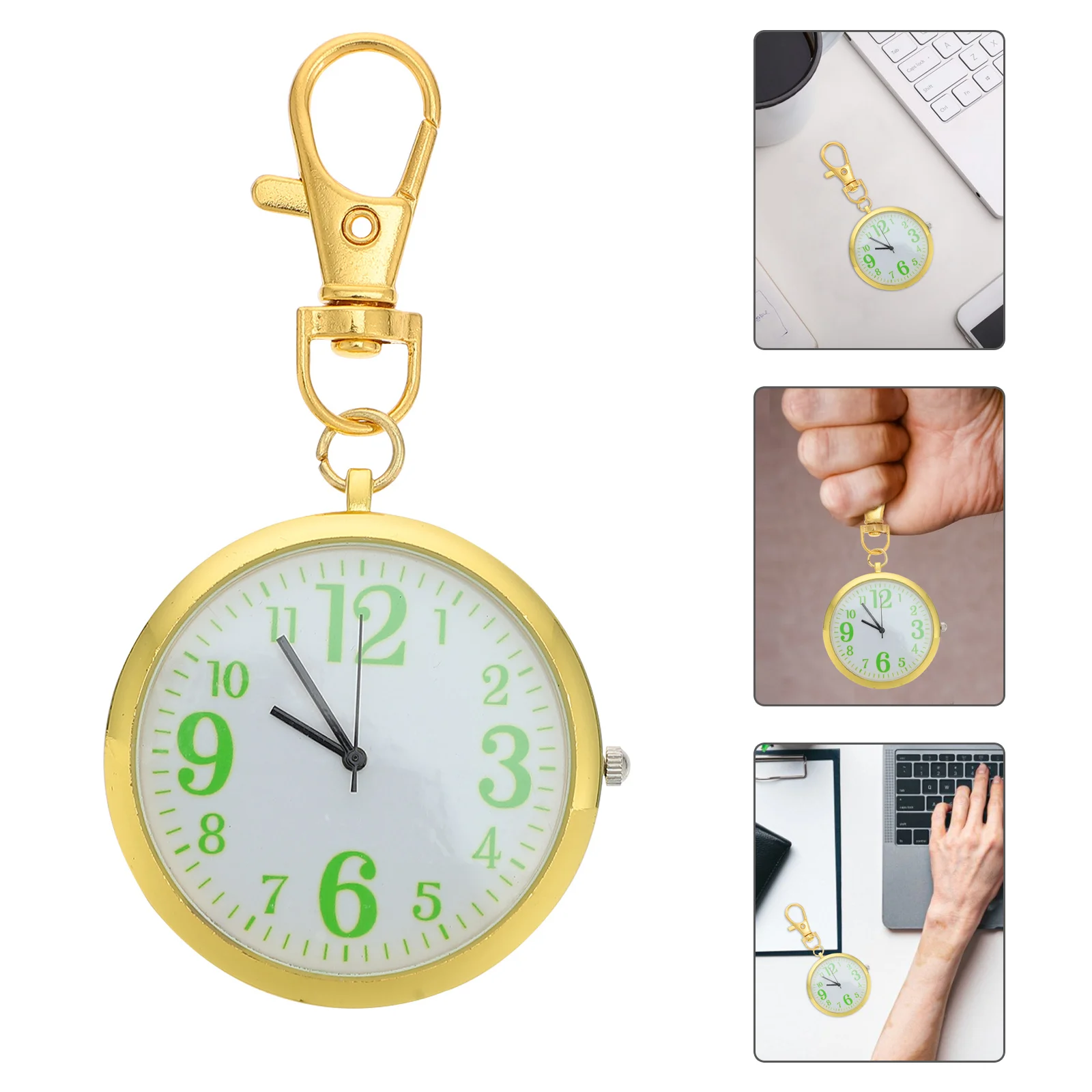 

Pocket Watch Elderly Alloy Durable Hanging Design Practical Digital Nurse Exam Watch Medical Portable Keychain Fashion