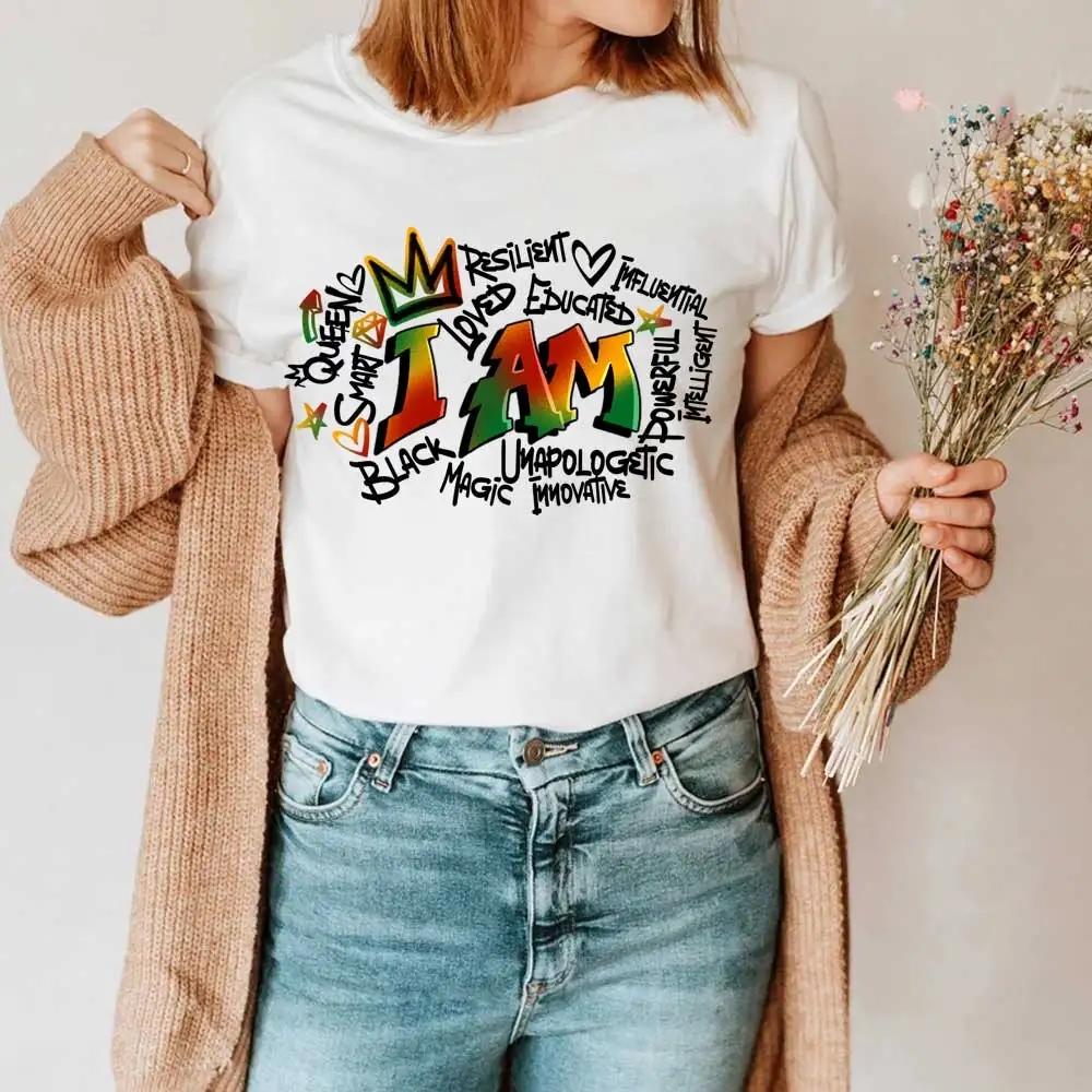 Juneteenth Woman Iron-on Transfer For Clothing DIY A-Level Washable T-shirts Thermal Stickers I Am Black Woman Patches Appliqued