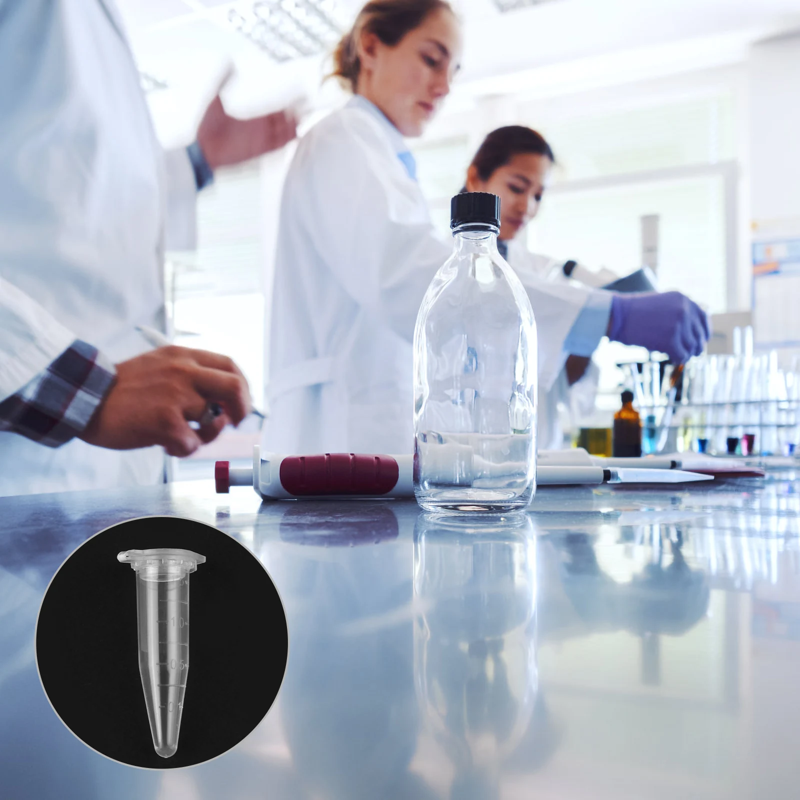 

1000 Pcs Tube Storage Container Round Sample Test Clear Tubes Lab