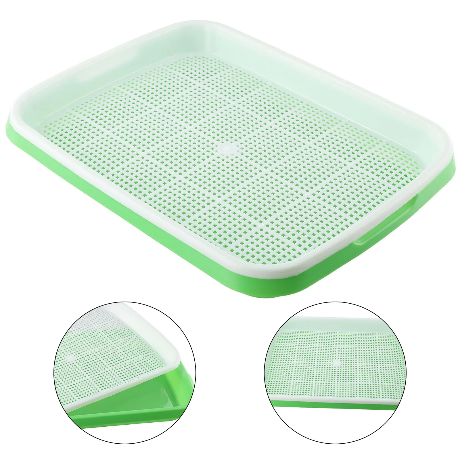 Tray Nursery Pots Tool Vegetables 1 Set Plate Soybean Buckwheat Double Layer Germination Greenhouse Microgreens