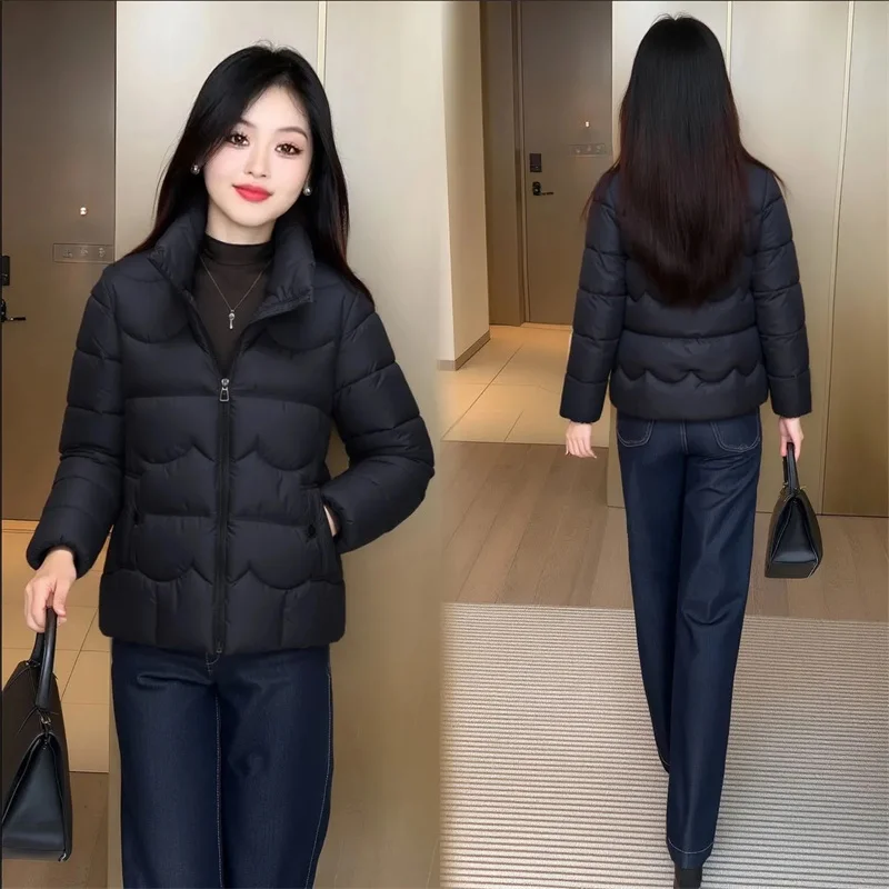 

Fashion Down Coat Women's Parkas Autumn Winter 2025 New Cotton-Padded Jacket Female Short Plus-Size Outwear Korean Overwear Tide