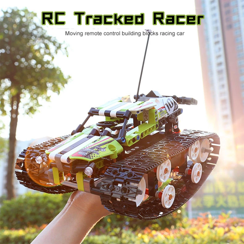 IN STOCK APP Remote Control Crawler Racing Car Tracked Racer Creativity MOC 42065 20033 Technolog Building Blocks Bricks Toys