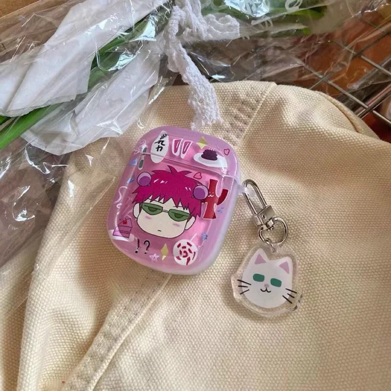 Anime Saiki Kusuo Creatieve Randapparatuur Apple Draadloze Bluetooth Airpods Pro Generatie 1 Headset Case Generatie 2 Generatie 3