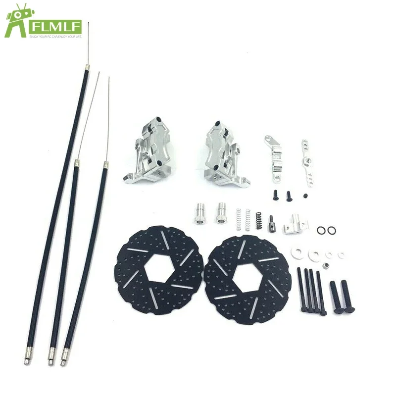 Alloy CNC Rear Wheel Cable Brake System Kit Fit for 1/5 HPI ROFUN BAHA ROVAN KM BAJA 5B 5T 5SC Rc Car Toys Games Parts