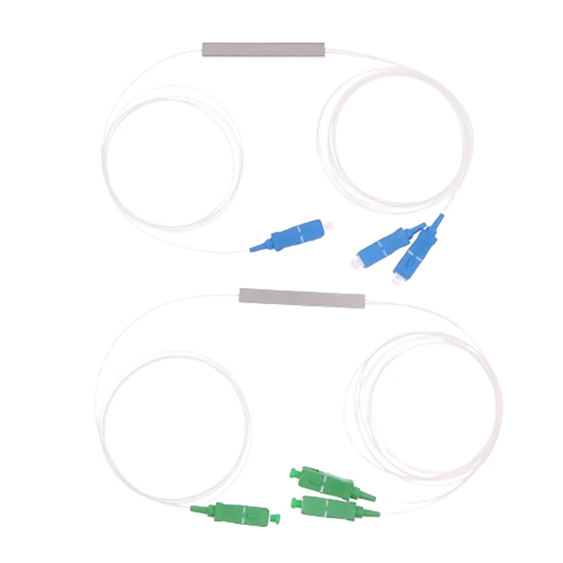 Glasvezel Plc Splitter 1X2 Sc/Apc Sc/Upc Mini Blockless 1*2 Sc Apc/Upc Connector Fiber Splitter Ftth Single Mode
