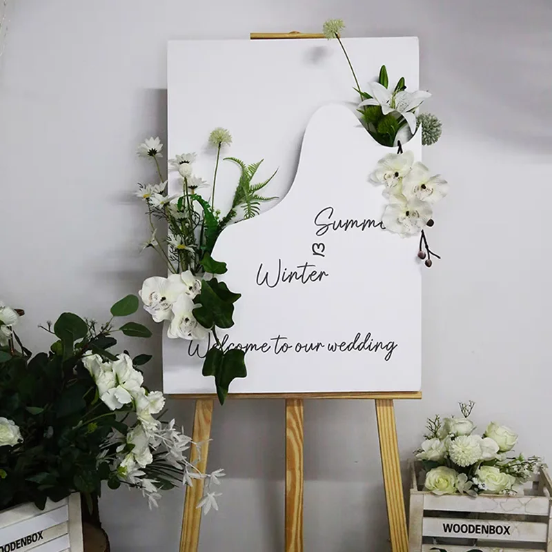 Personalized Flower Box Welcome Sign DIY Flower Box Foam Board Wedding Wedding Sign Birthday Party Baby Shower Decor Supplies