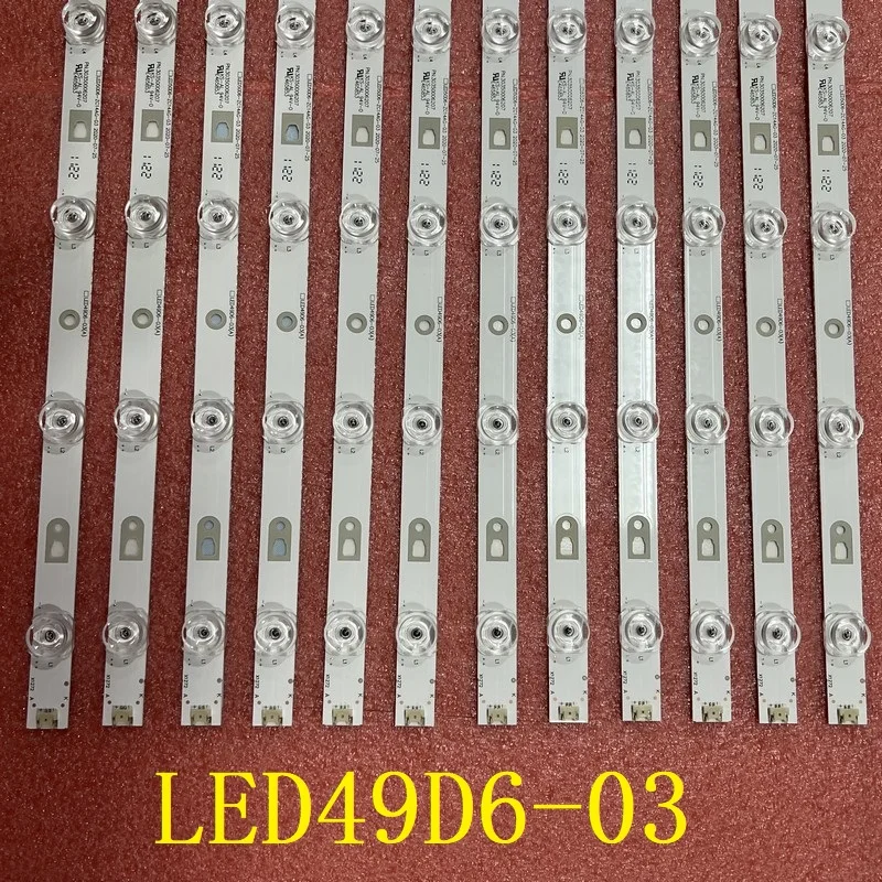 Imagem -04 - Kit de Tira Retroiluminação Led para Toshiba Fd4951a-lu G49y Led49d603a 30349006203 Led50d6-zc14ag-03 Le50u6500tf Ls49al72 Le48d19s 12