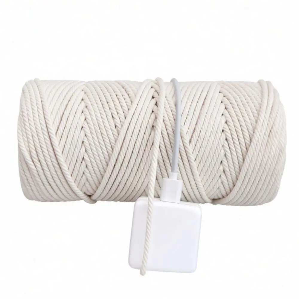 Heavy Duty Cotton Rope For Gardening Packing Sausage Binding Diy Knitting Crafts Off White Durable Twisted Cord