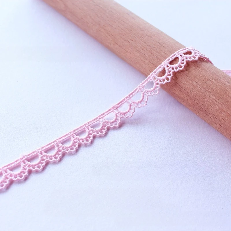 19 YardsX1CM Wide, New Beige Crescent Edge Cotton Thread, Water-soluble Embroidery Lace, DIY Clothing and Wedding Accessories