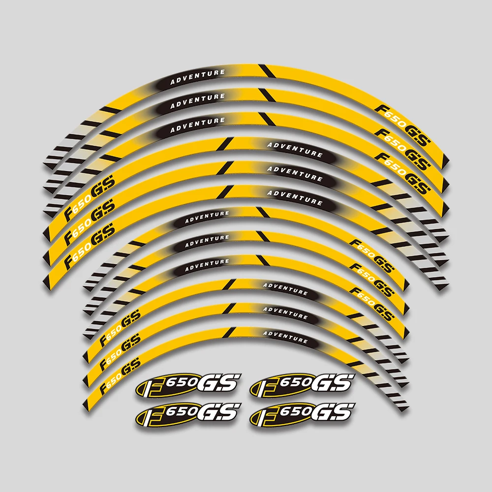 

For BMW F650GS F 650 650GS f650 gs motorcycle accessories Wheels Sticker Reflective Stripe Tape Rim Tire Decorative Decals Set