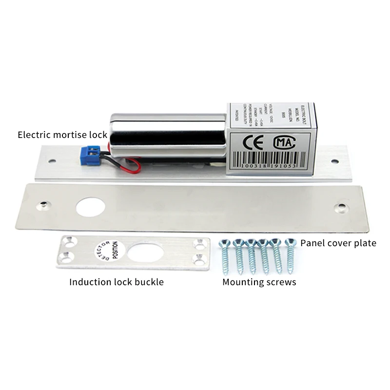 Access Control Electric Plug Lock 2-wire Room Temperature, With Signal Feedback Glass Door Lock, Used For Access Control System