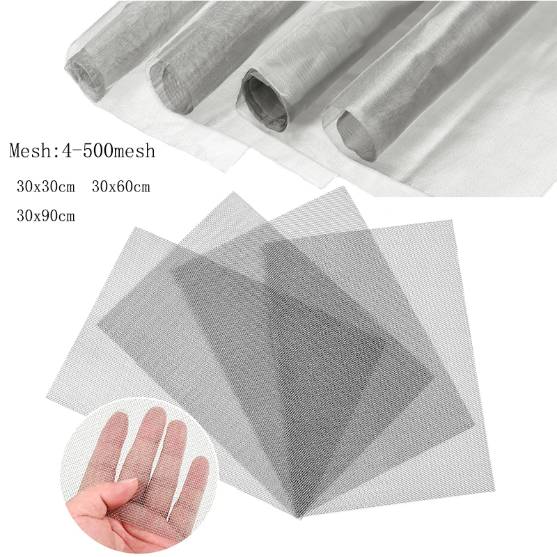 1pcs Stainles Steel Screening Filter 30X30/30x60/30x90cm 10-500Mesh Stainless Steel Mesh stainless filter mesh Woven Wire filter