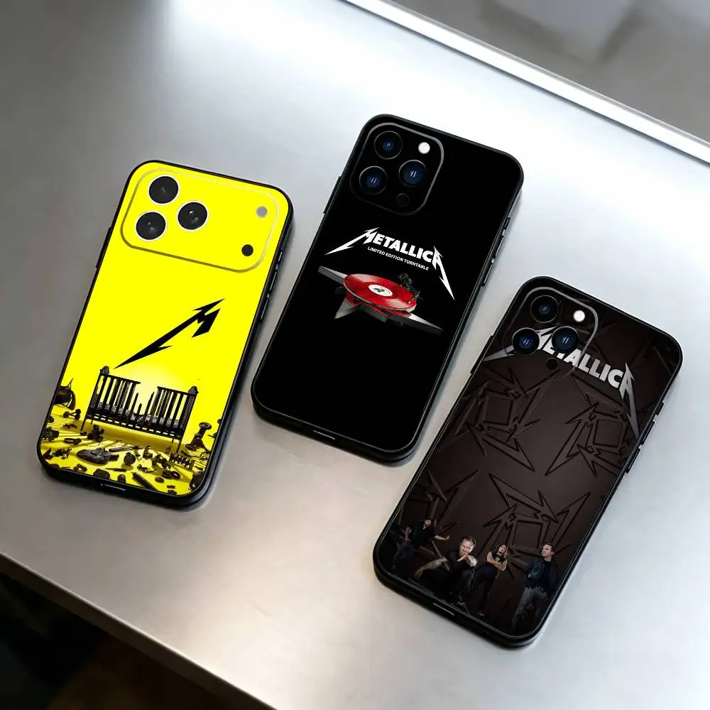 Funda para Teléfono B-Band 72 Seasons Metallica para iPhone 17, 16, 15, 14, 13, 12, 11 Plus, Pro Max, Otros, Cubierta Negra Suave