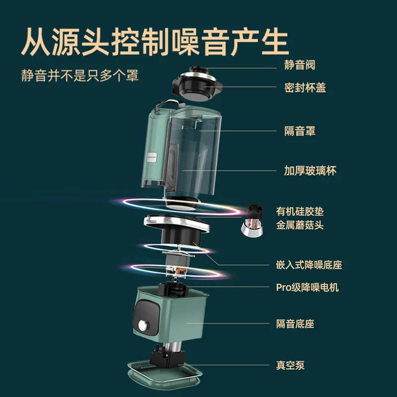 TOPLIFE Interruttore a muro sottovuoto Bassi statici Casa All'ingrosso completamente automatico Macchina per il latte di soia da cucina multifunzionale Nuovi frullatori