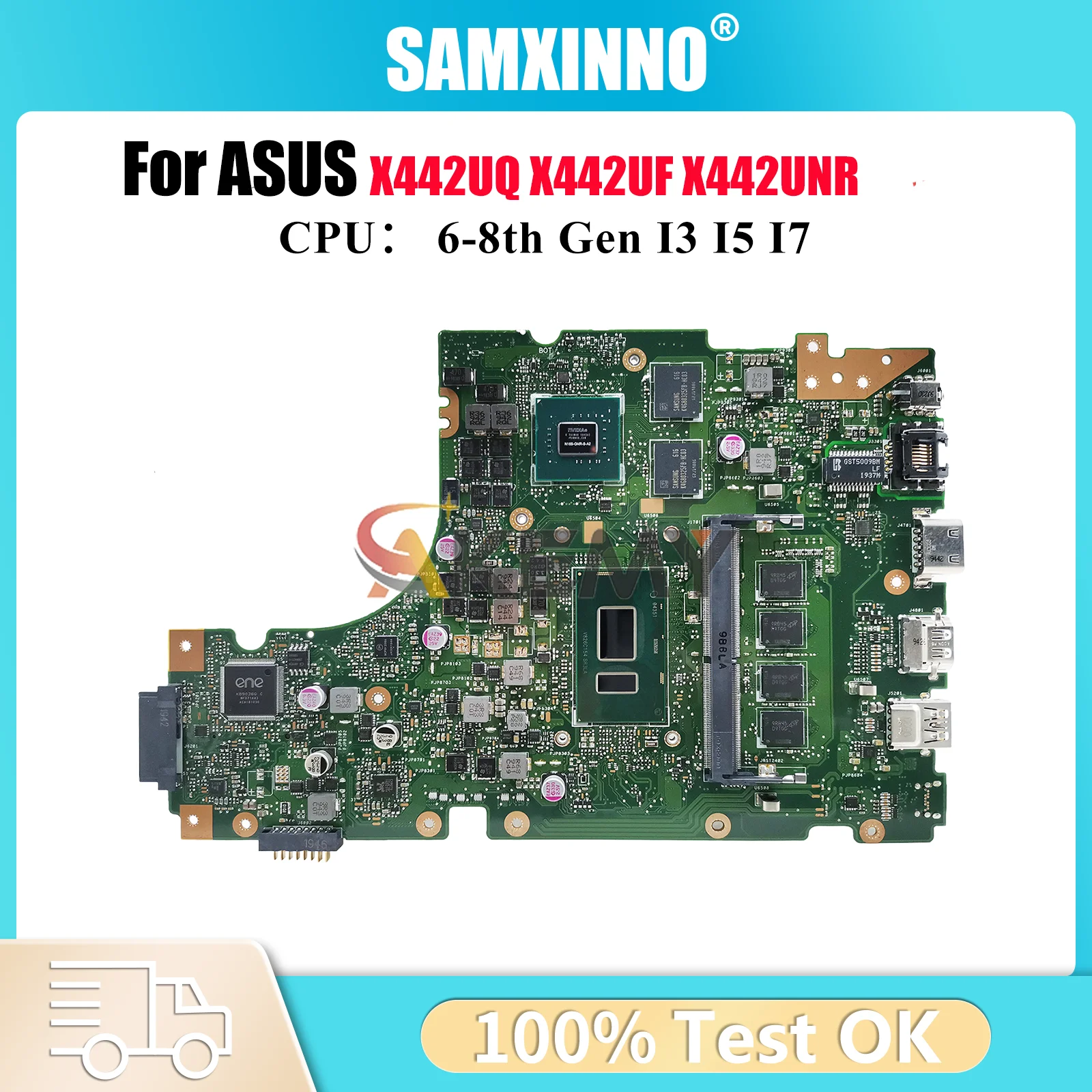 

X442UQ Laptop Motherboard For ASUS A442U X442UF F442U X442UR X442UQ X442UNR X442URR R419u X442UAR X442U Mainboard I3 I5 I7 CPU