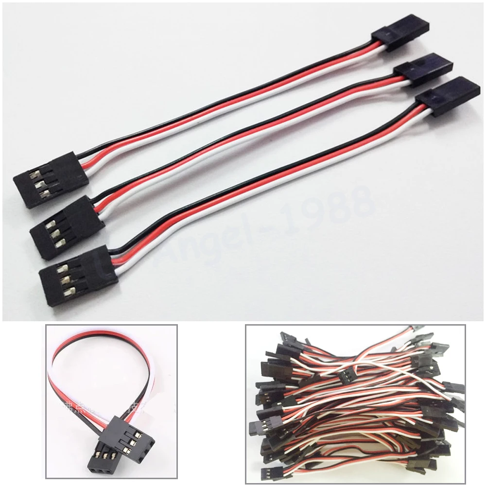 10pcs 100/150/200/300/500MM Servo extension cord Male to Male Connector for JR Plug Servo Extension Lead Wire Cable 10cm