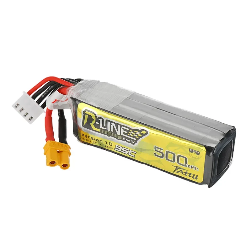 Akumulator Gens Ace Tattu R-Line 1.0 LiPo 500mAh 95C 1S 2S 3S1P do quadcoptera RC FPV Racing Drone