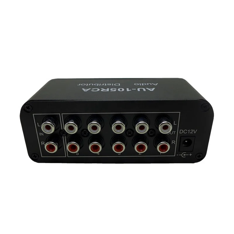 【Buy Now】2X Stereo Audio Mixer 1 Input 5 Output Multi-Channel Audio Source Distributor RCA Interface For Power Amplifiers