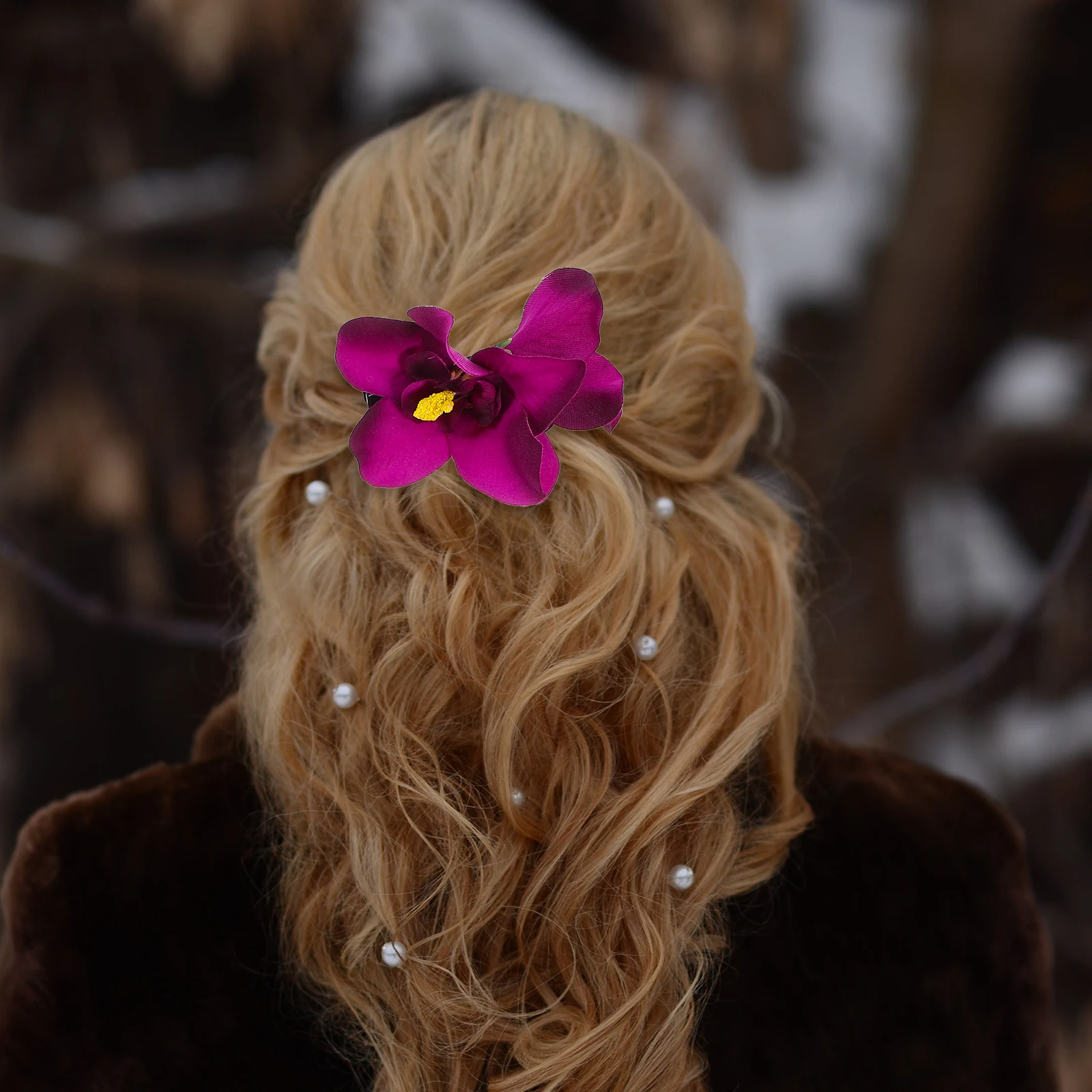 

5pcs chid Hairpin Clip Women Girls Small Barrettes Decorative Flower Hair Accessories Various Colors Bohemian Beach Style