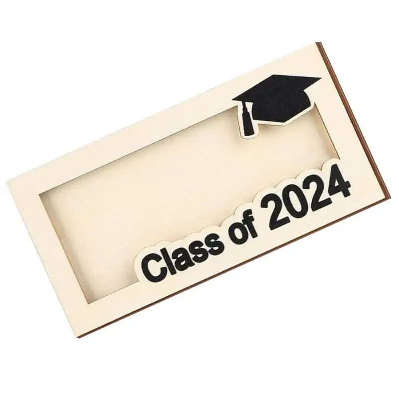 2024 Graduation Cards Money Holder Wooden Organizer Clip For Cash Wood Graduation Money Clips Perfect For High School College