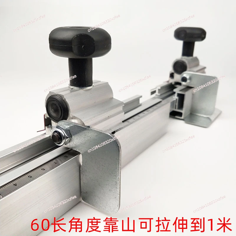 Precision push table saw telescopic angle backer, precision panel saw new angle positioning, woodworking telescopic angle ruler