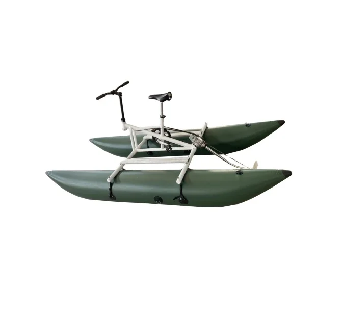 

High Quality Customized Sea Water Bike Lake Pedal Bicycle Cycle Pedal Boat PVC Inflatable Floating Water Bike For Sale