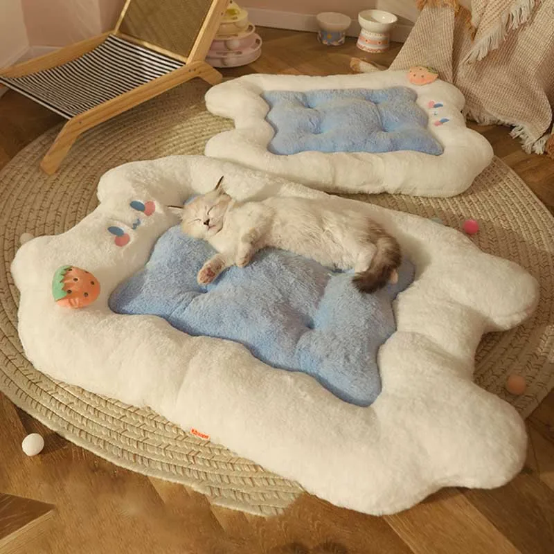 

Winter Warm Sleeping Mat Dog Nest Four Seasons Universal Cat Mat Pet House Autumn Winter Nest Coussin Pour Chat Cat Furniture