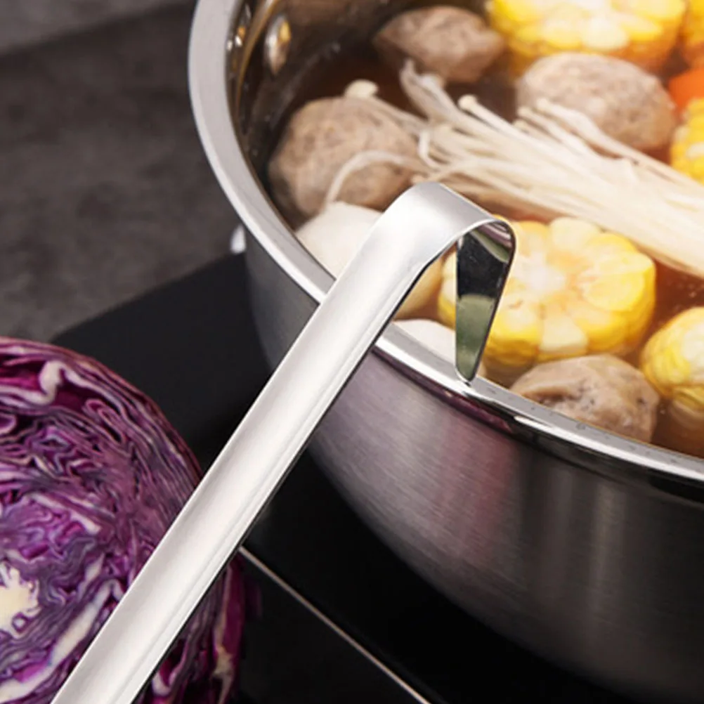 

Stainless Steel Hot Pot Soup Ladle Dual Use Fat Oil Separator Soup Filter Spoon Kitchen Tool for French Fries Vegetables Meat