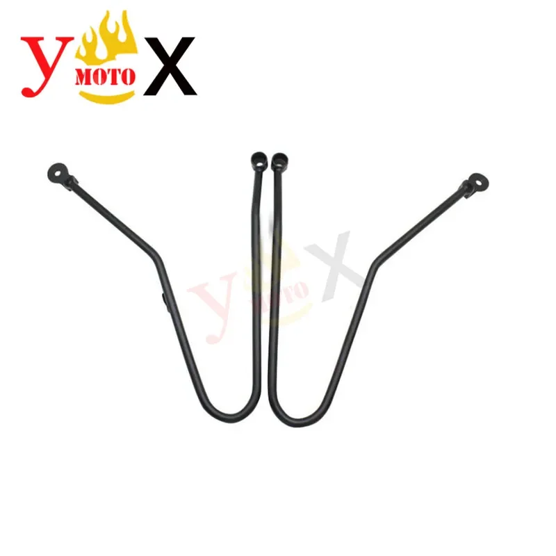 For Triumph BONNEVILLE /SE T100 2006-2014 Motorcycle Saddlebag Support Bracket Side Mount Trunk Bag Holder Shelve Chrome/Black - Image 3