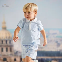 Dave Bella Boys Suit 2024 New Summer Children Short-Sleeved Polo Shirt Baby Two-Piece Set Gentleman Academic-Style DB2240641