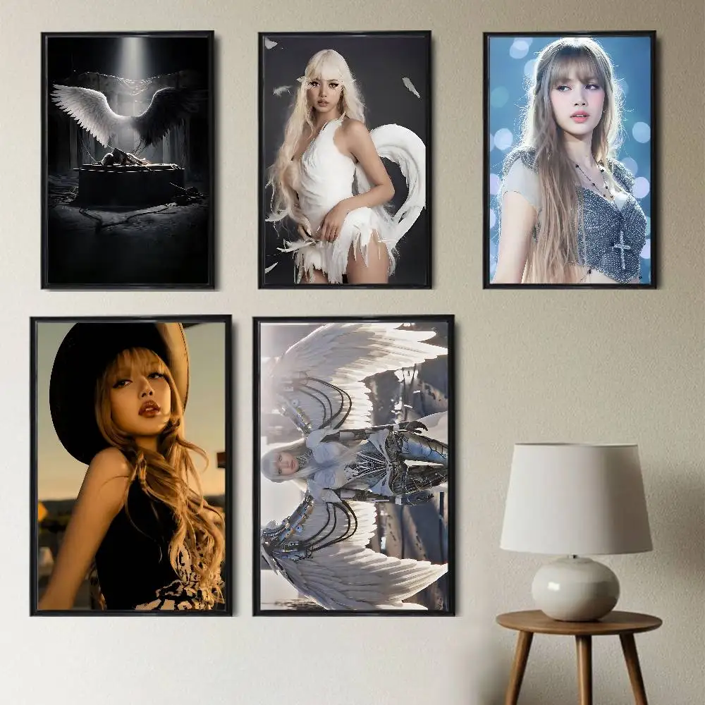 goddess has descended Bad Angel LISA Poster Prints Wall Art Picture Painting Gift Living Room Restaurant Bar Large Dec Sticker