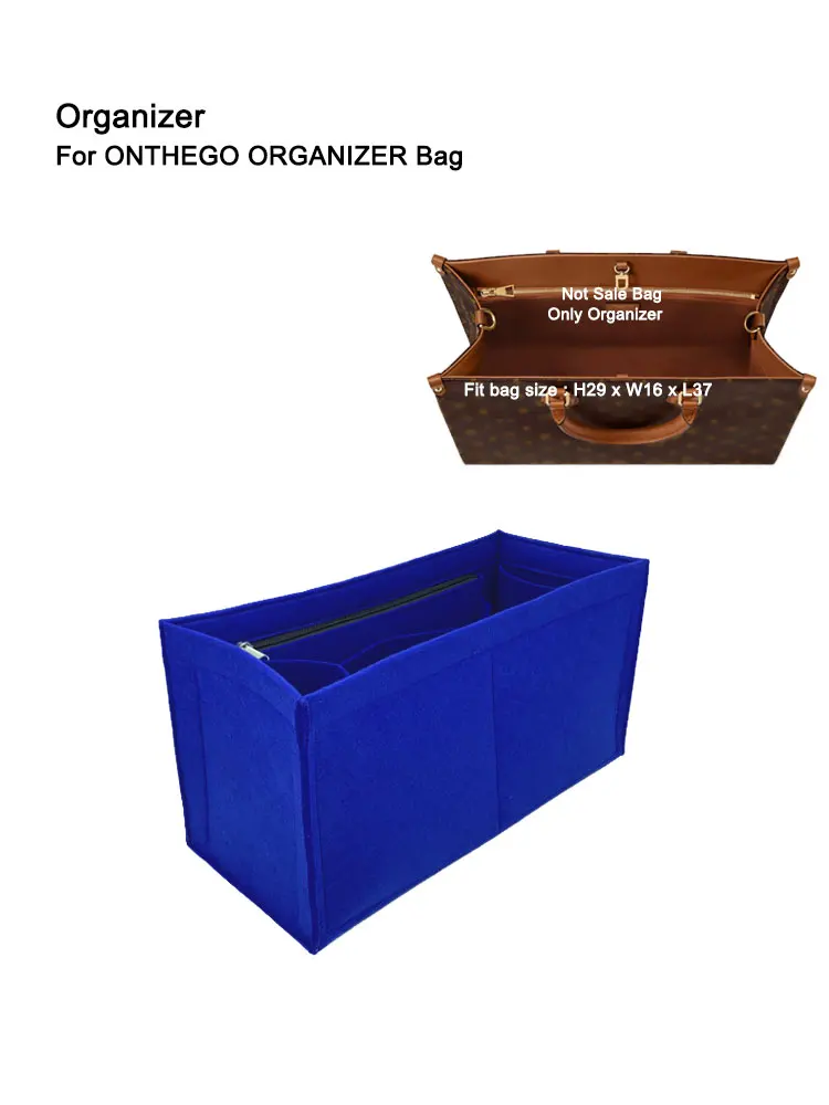 Purse Organizer For On The Go,Light,Luxury Handbag Tote In Bag Shapers, Women- Fits OnTheGo Organizer Tote Bags L37xH29xW16cm
